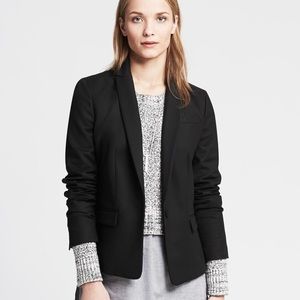 Banana Republic Black One Button Blazer SZ 10